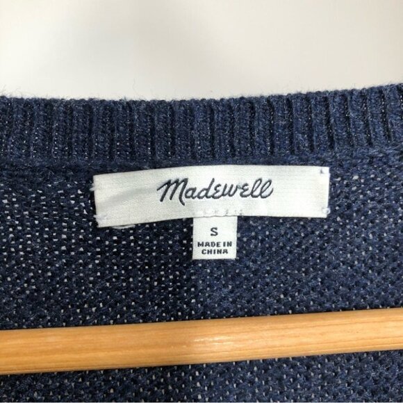 Madewell Blue Riverside Texture Sweater  Size Small - Picture 4 of 6